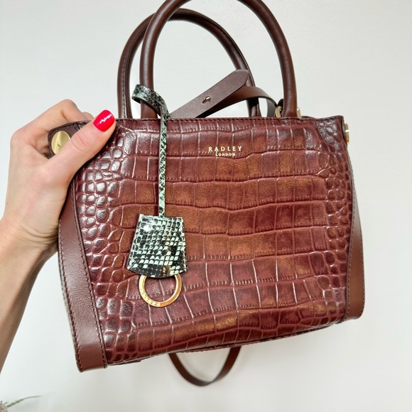 NWOT RADLEY Oxblood Lansdowne Road Col Small Grab Multiway Bag - Picture 10 of 15